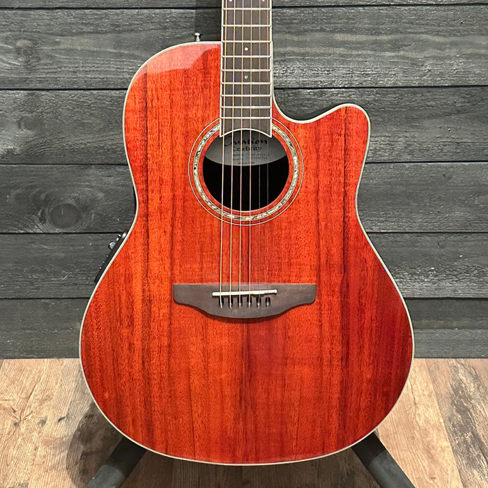 Ovation CS24P-PKOA Celebrity Series Traditional Plus Mid-Depth Acoustic-Electric Guitar - Koa