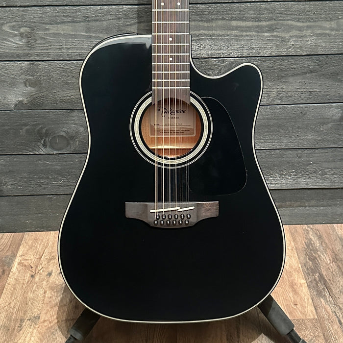 Takamine G Series GD30CE-12 Dreadnought 12-String Acoustic-Electric Guitar - Black