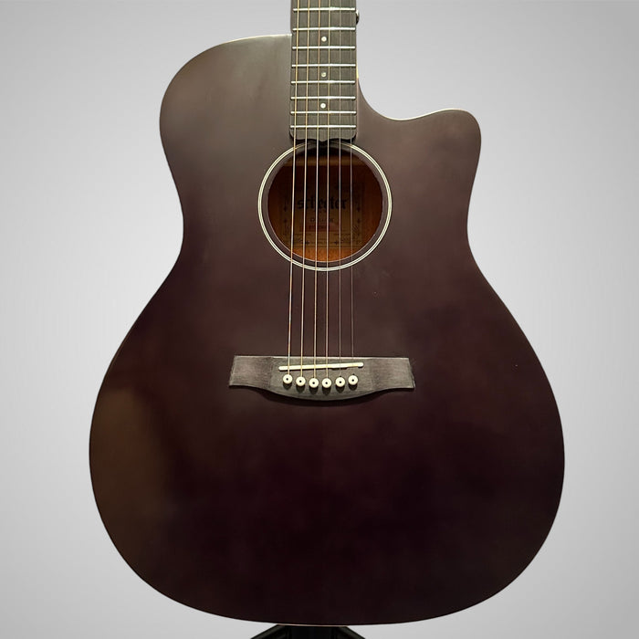 Schecter Deluxe Auditorium Acoustic Guitar - Satin See Thru Black