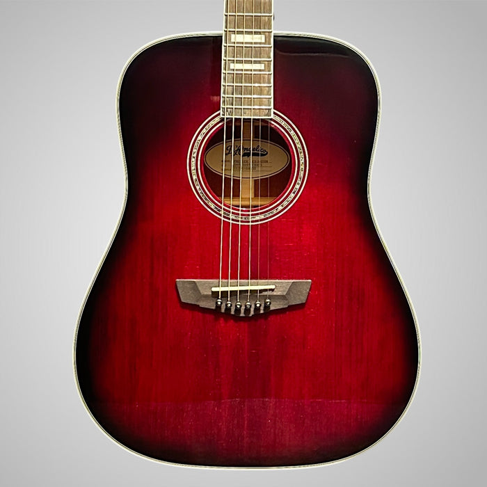 D'Angelico Premier Series Lexington Dreadnought Acoustic-Electric Guitar - Trans Black Cherry Burst