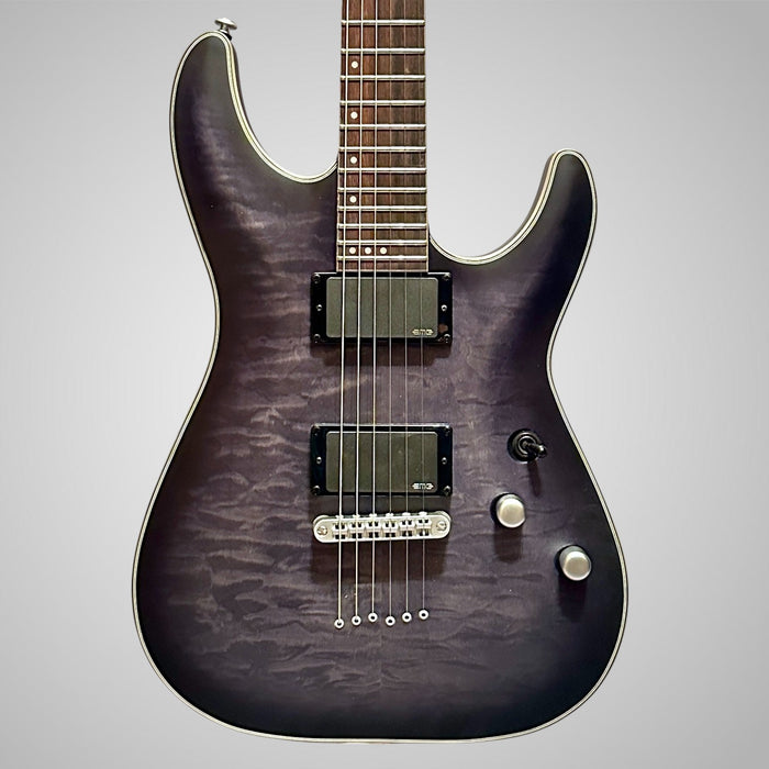Schecter C-1 Platinum Electric Guitar - See-Thru Black Satin