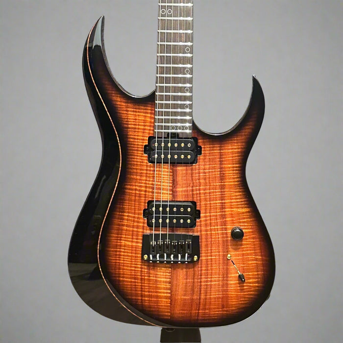 Schecter USA Custom Shop Sunset Extreme Exotic 6 Flamed Koa Electric Guitar - Tabacco Sunburst