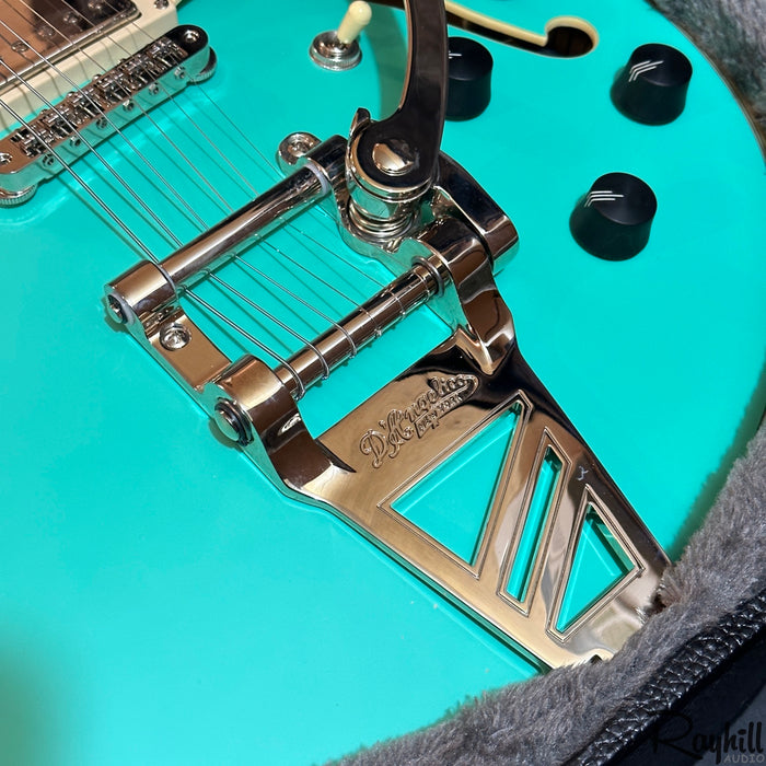 D'Angelico Deluxe SS LE Matte Surf Green Semi Hollow Body Electric Guitar Prototype