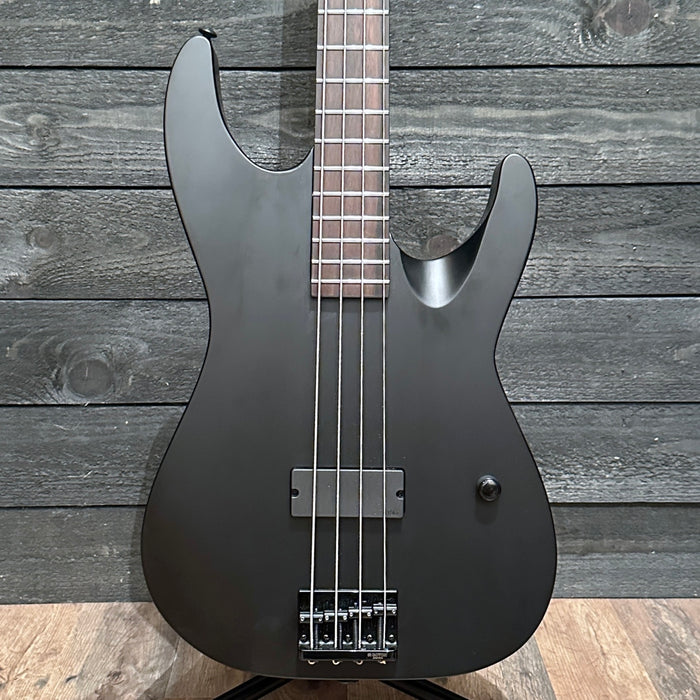 ESP LTD M-4 Black Metal 4 String Electric Bass Guitar - Satin Black