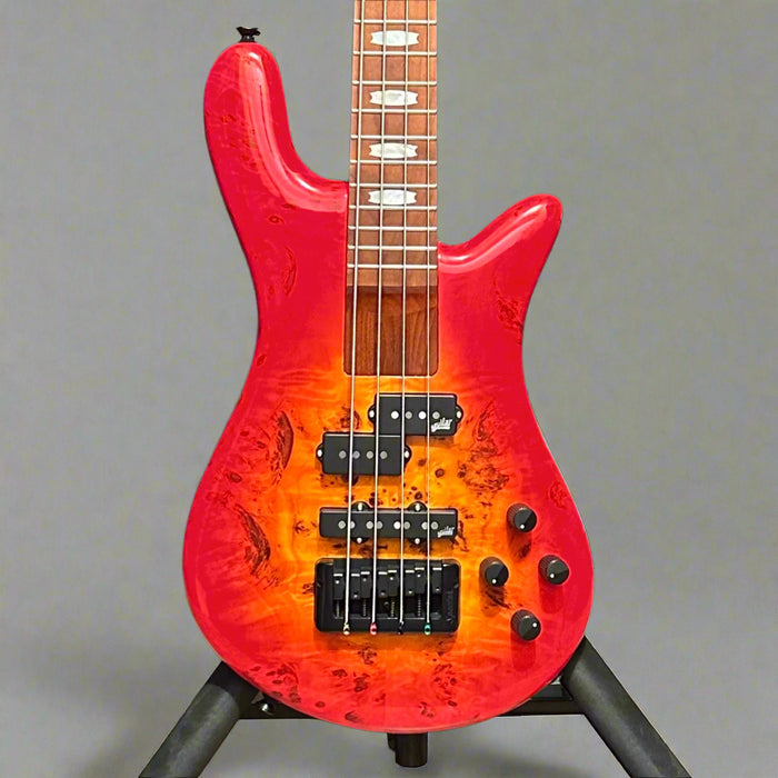 Spector Eurobolt 4 String Electric Bass Guitar w/ Bag - Inferno Red