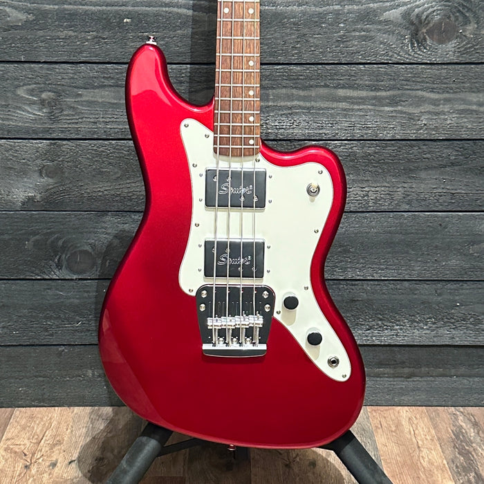 Fender Squier Limited Edition Paranormal Rascal Bass HH 4-String Electric Bass Guitar - Candy Apple Red