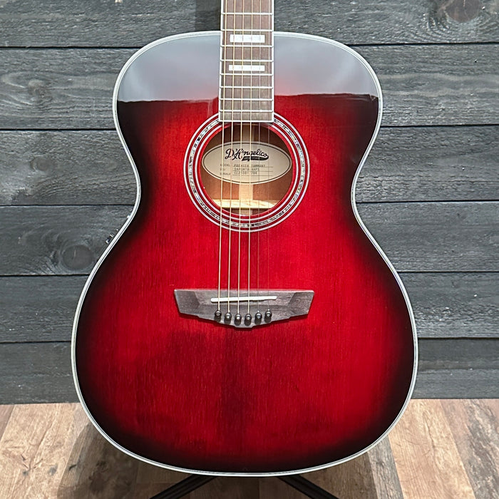 D'Angelico Premier Tammany Orchestra Acoustic-Electric Guitar - Trans Black Cherry Burst