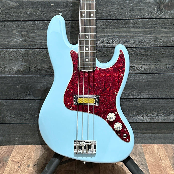 Fender Gold Foil Jazz Bass 4 String Electric Bass Guitar 2022 - Sonic Blue