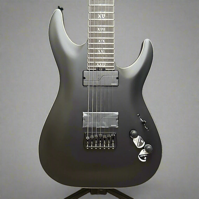 Schecter C-7 SLS Elite Evil Twin 7 String Electric Guitar - Satin Black