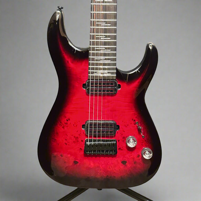 Schecter Omen Elite 7-String Electric Guitar - Black Cherry Burst