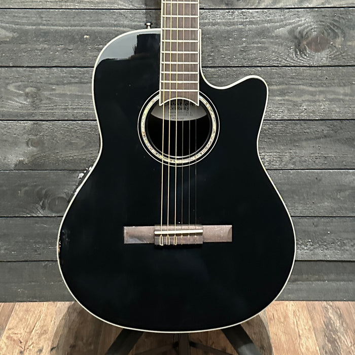 Ovation Celebrity Standard CS24C-5G Mid-depth Classical Acoustic Electric Guitar - Black