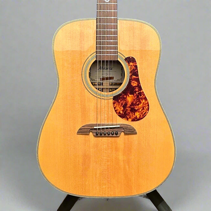 Alvarez MD70e Herringbone Dreadnought Acoustic-Electric Guitar - Natural
