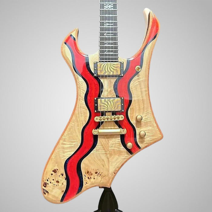 Wylde Audio Goreghen Special Edition Electric Guitar - Blood River Burl