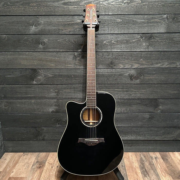 Wood Song DCE Left Handed Black Dreadnought Acoustic-Electric Guitar