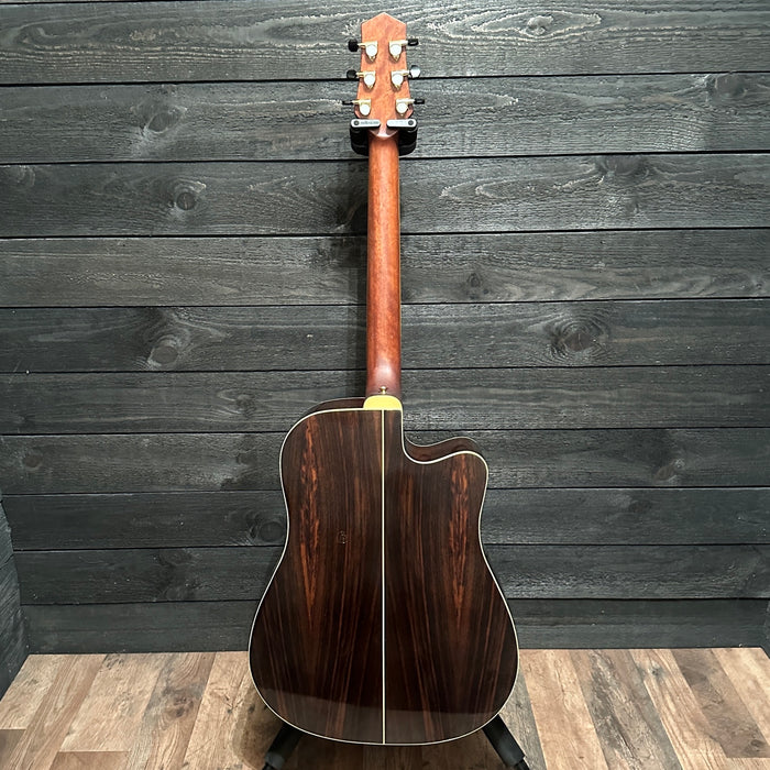 Wood Song DCE Left Handed Black Dreadnought Acoustic-Electric Guitar