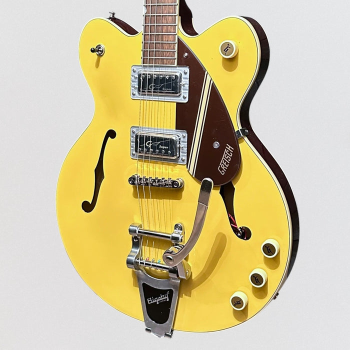 Gretsch G2604T Streamliner Rally 2 Center Block Double-Cut w/ Bigsby Electric Guitar - Bamboo Yellow and Copper Metallic
