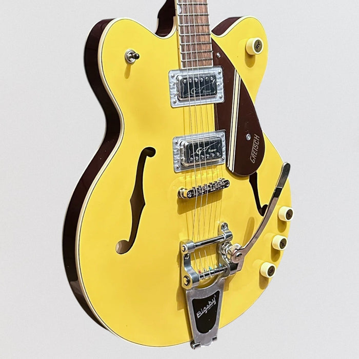 Gretsch G2604T Streamliner Rally 2 Center Block Double-Cut w/ Bigsby Electric Guitar - Bamboo Yellow and Copper Metallic