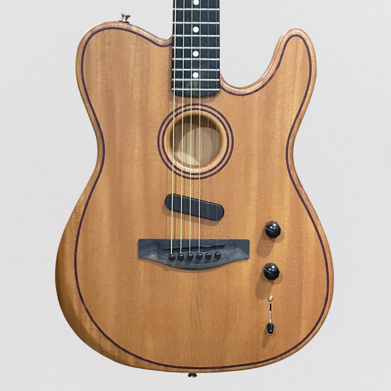 Fender American Acoustasonic Telecaster USA Acoustic Electric Guitar - Natural Mahogany