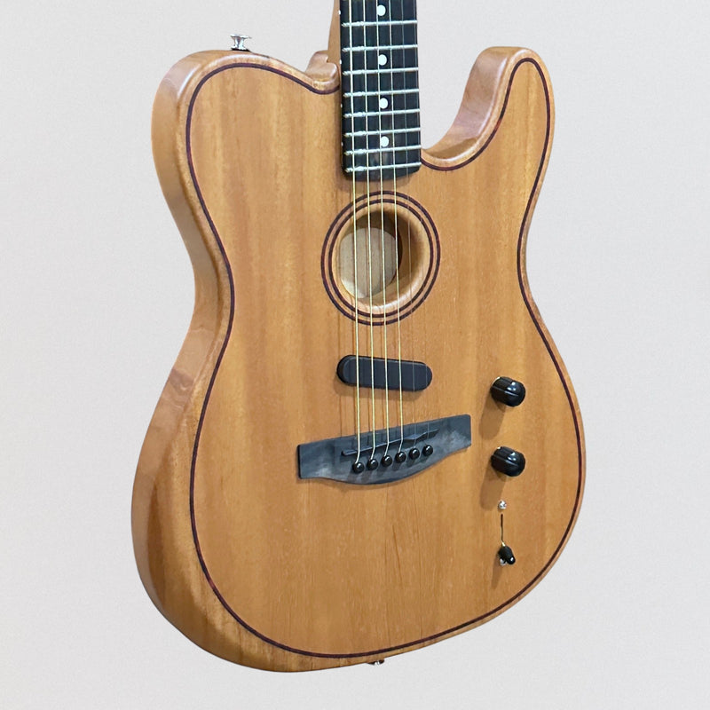 Fender American Acoustasonic Telecaster USA Acoustic Electric Guitar - Natural Mahogany
