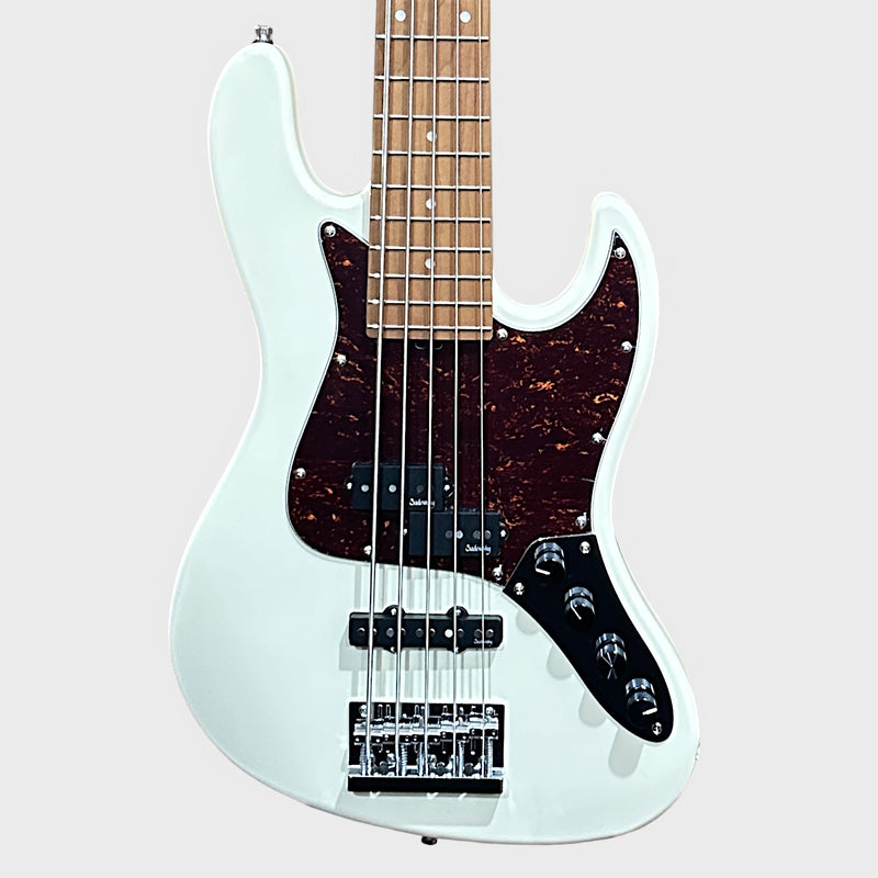 Sadowsky MetroExpress 21 Fret Hybrid PJ 5 String Maple Board Electric Bass Guitar - White