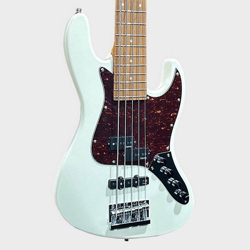 Sadowsky MetroExpress 21 Fret Hybrid PJ 5 String Maple Board Electric Bass Guitar - White