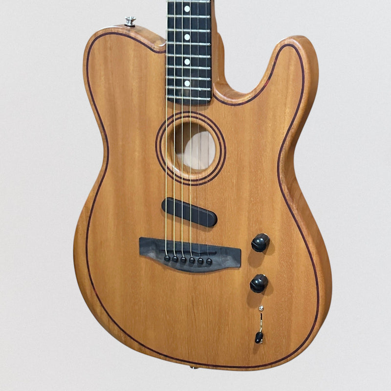 Fender American Acoustasonic Telecaster USA Acoustic Electric Guitar - Natural Mahogany