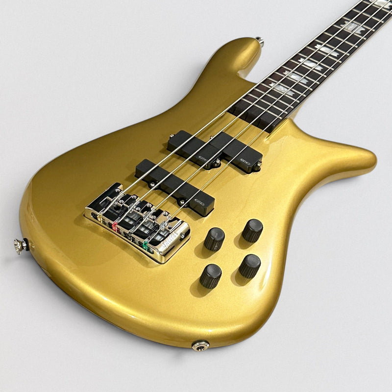 Spector Euro Classic 4 String Electric Bass Guitar - Metallic Gold Gloss