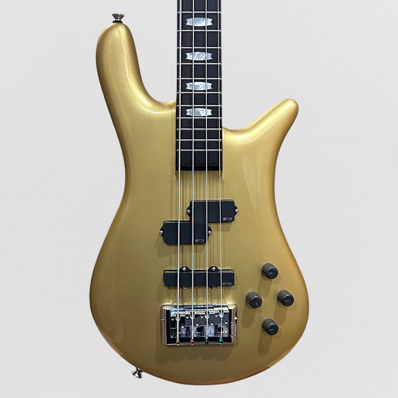 Spector Euro Classic 4 String Electric Bass Guitar - Metallic Gold Gloss