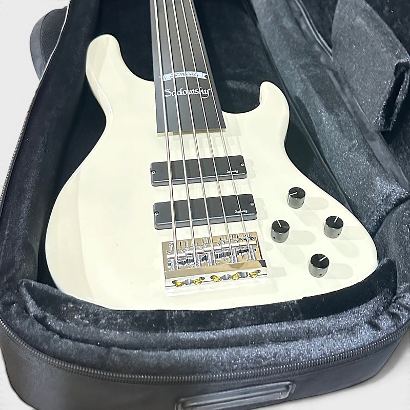 Sadowsky MetroExpress Modern 5 String Maple Board Electric Bass Guitar - White