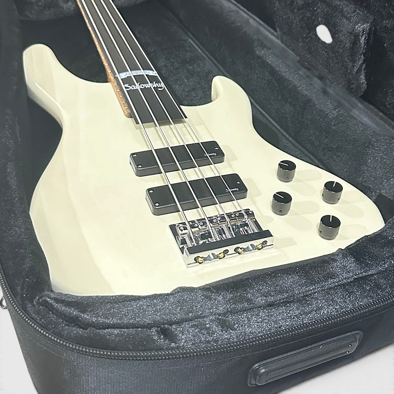 Sadowsky MetroExpress Modern 4 String Morado Board Electric Bass Guitar - White