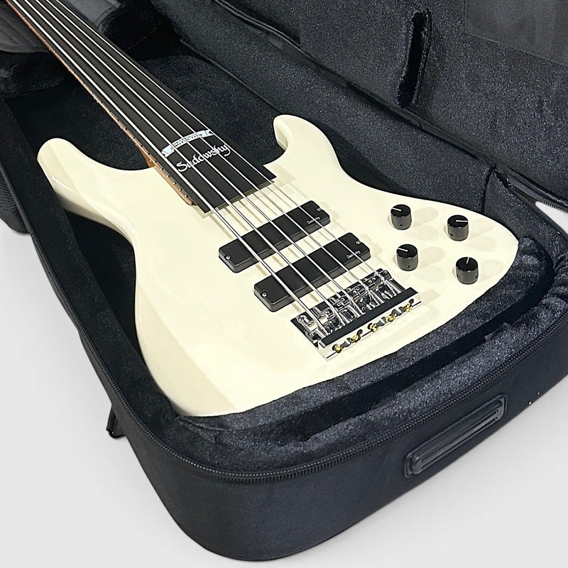Sadowsky MetroExpress Modern 5 String Morado Board Electric Bass Guitar - White