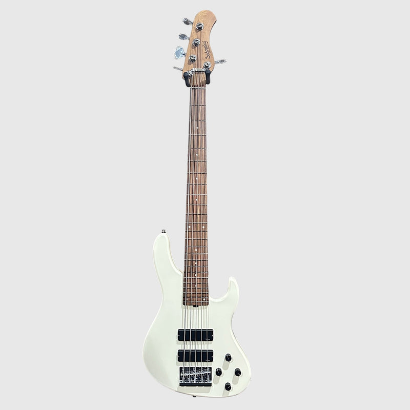 Sadowsky MetroExpress Modern 5 String Morado Board Electric Bass Guitar - White