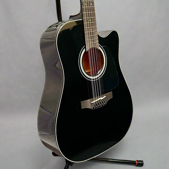 Takamine G Series GD30CE-12 Dreadnought 12-String Acoustic-Electric Guitar - Black