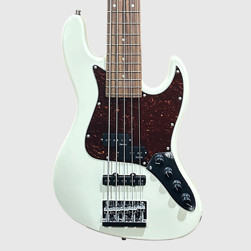 Sadowsky MetroExpress 21 Fret Hybrid PJ 5 String Morado Board Electric Bass Guitar - White