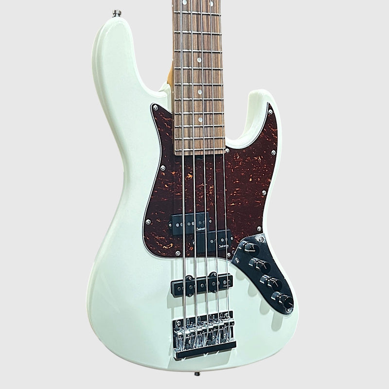 Sadowsky MetroExpress 21 Fret Hybrid PJ 5 String Morado Board Electric Bass Guitar - White