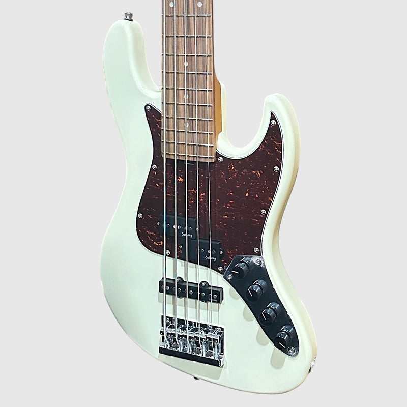 Sadowsky MetroExpress 21 Fret Hybrid PJ 5 String Morado Board Electric Bass Guitar - White
