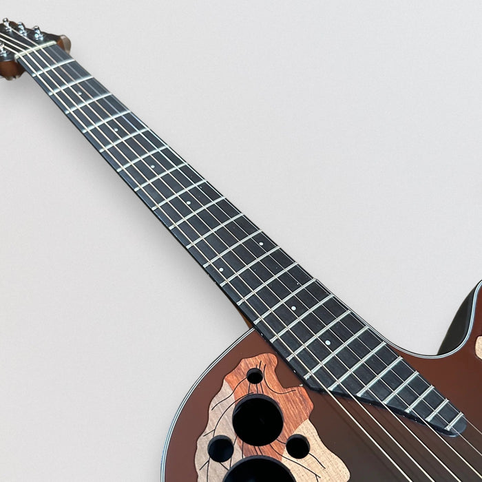 Ovation CE44-RRB-G Celebrity Elite Mid-Depth Acoustic-Electric Guitar - Reverse Red Burst