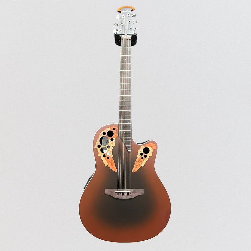 Ovation CE44-RRB-G Celebrity Elite Mid-Depth Acoustic-Electric Guitar - Reverse Red Burst