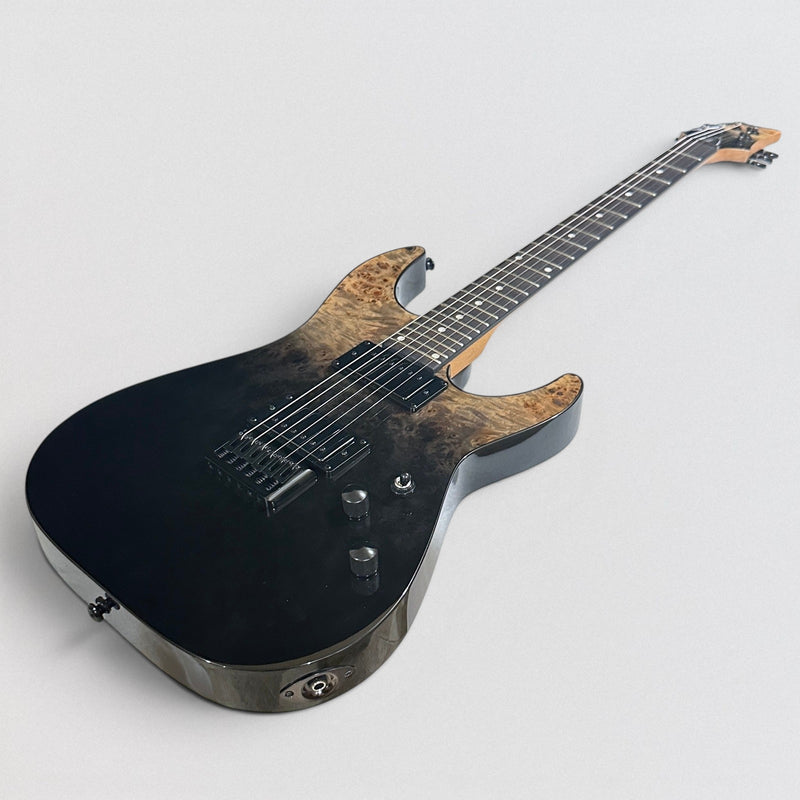 Schecter C-1 Standard Electric Guitar - Black Fade Burst Burl