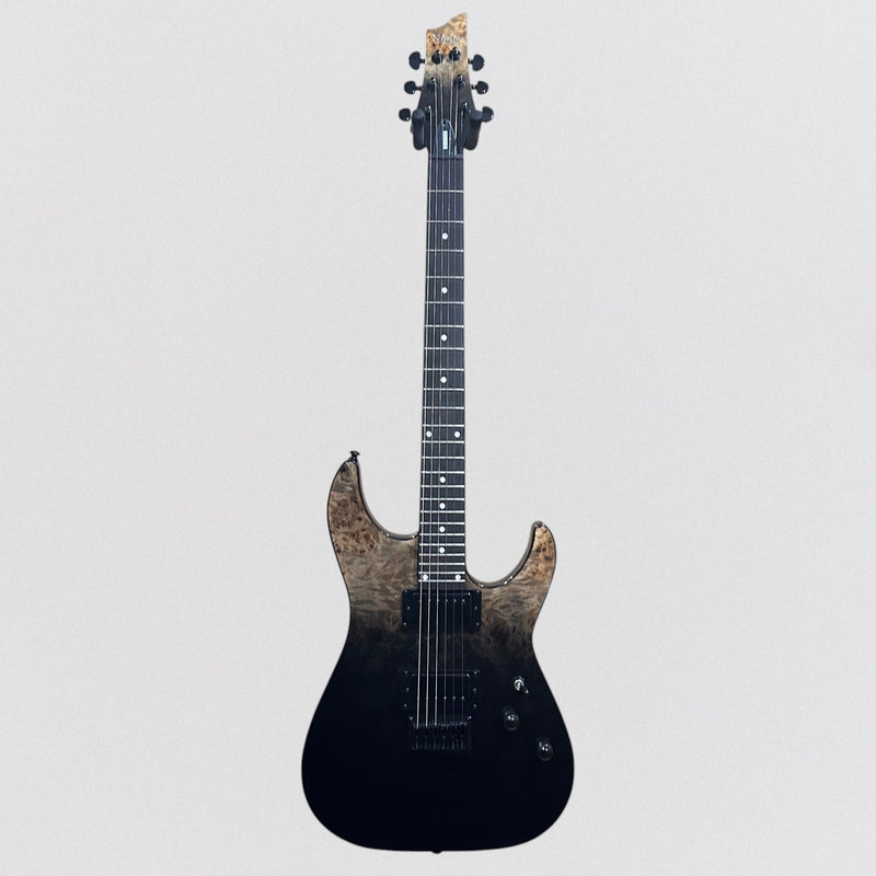 Schecter C-1 Standard Electric Guitar - Black Fade Burst Burl