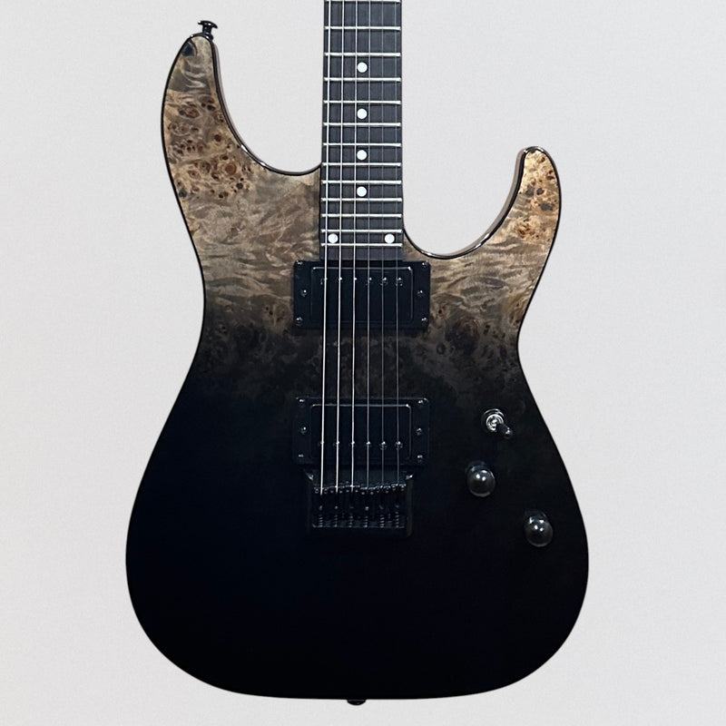 Schecter C-1 Standard Electric Guitar - Black Fade Burst Burl
