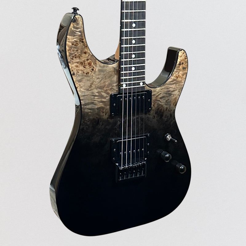 Schecter C-1 Standard Electric Guitar - Black Fade Burst Burl