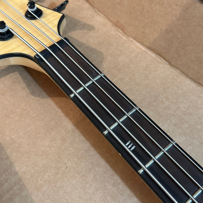 Schecter C-4 GT 4 String Electric Bass Guitar - Natural Satin with Black Racing Stripe