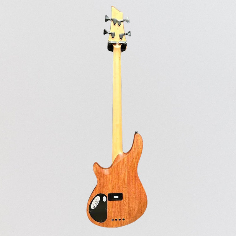 Schecter C-4 GT 4 String Electric Bass Guitar - Natural Satin with Black Racing Stripe