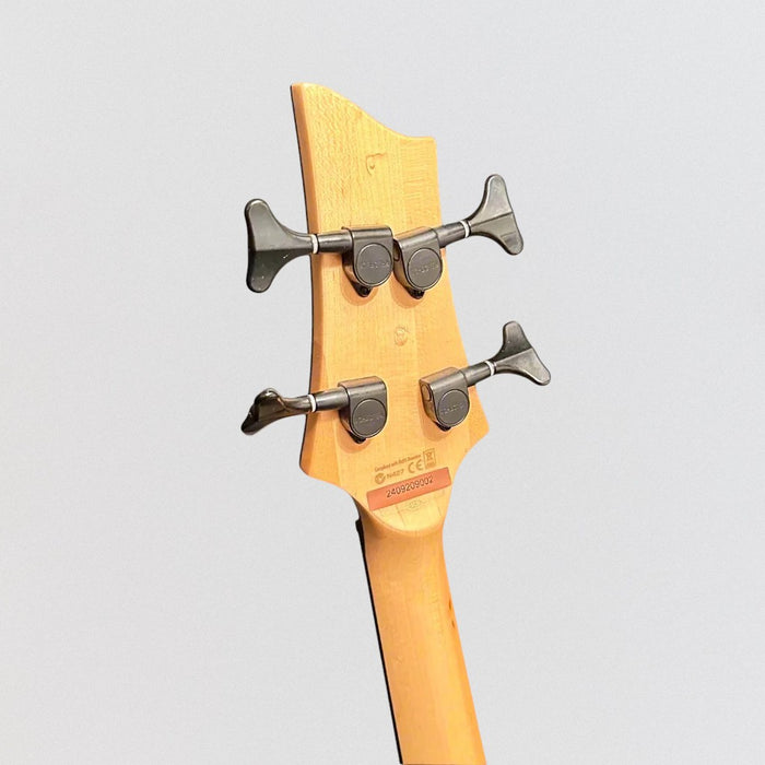 Schecter C-4 GT 4 String Electric Bass Guitar - Natural Satin with Black Racing Stripe