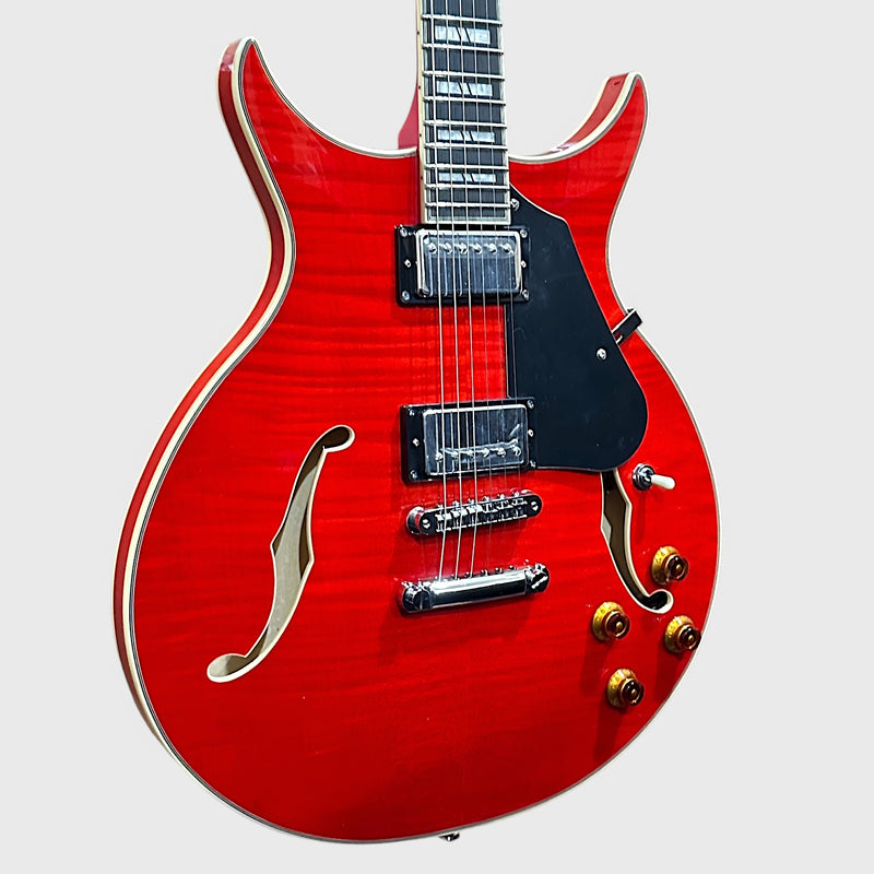 Washburn SH35TR-U Wing Series Red Semi Hollow Body Electric Guitar - Red