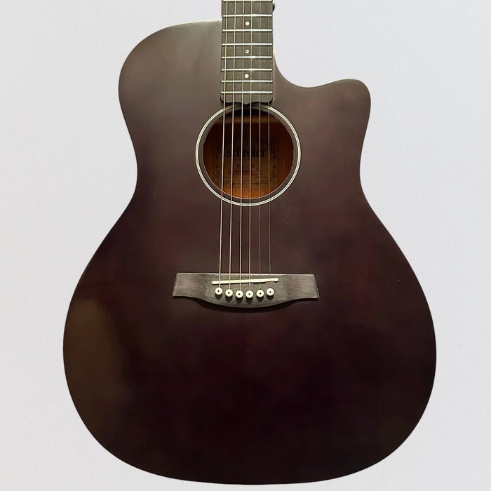 Schecter Deluxe Auditorium Acoustic Guitar - Satin See Thru Black