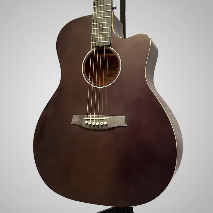 Schecter Deluxe Auditorium Acoustic Guitar - Satin See Thru Black
