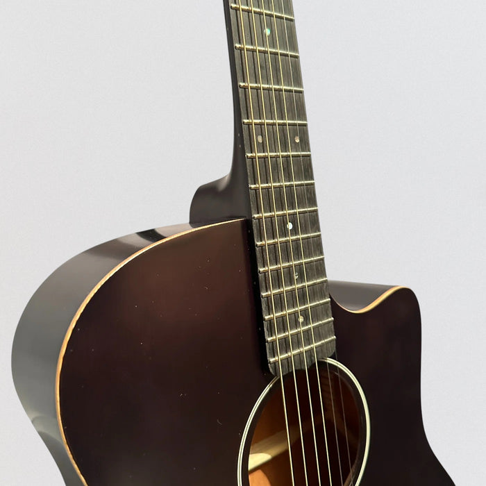 Schecter Deluxe Auditorium Acoustic Guitar - Satin See Thru Black