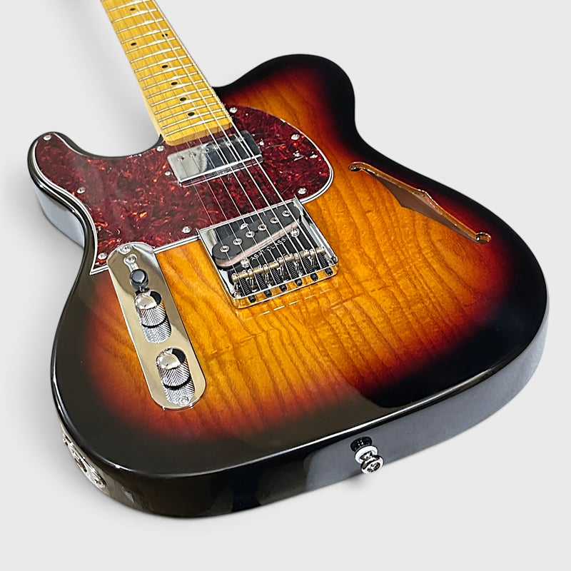 G&L Tribute ASAT Classic Bluesboy Left Handed Electric Guitar - 3 Tone Burst